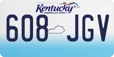 KY license plate 608JGV