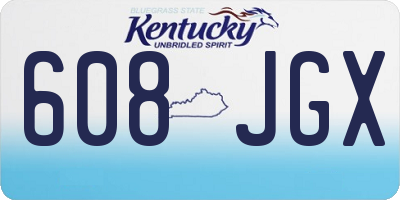 KY license plate 608JGX