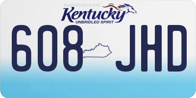 KY license plate 608JHD