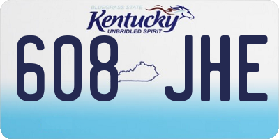 KY license plate 608JHE