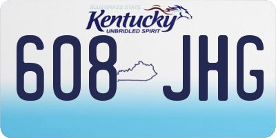 KY license plate 608JHG