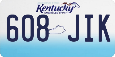 KY license plate 608JIK