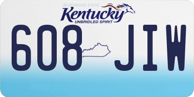 KY license plate 608JIW