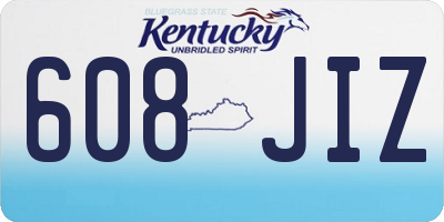 KY license plate 608JIZ