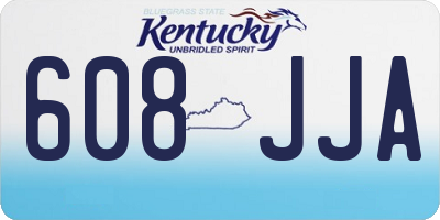 KY license plate 608JJA