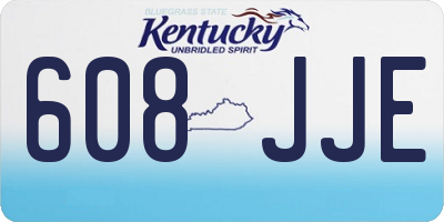 KY license plate 608JJE
