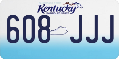 KY license plate 608JJJ