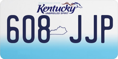 KY license plate 608JJP