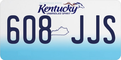 KY license plate 608JJS