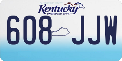 KY license plate 608JJW