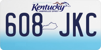 KY license plate 608JKC