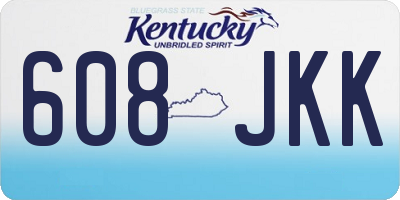 KY license plate 608JKK