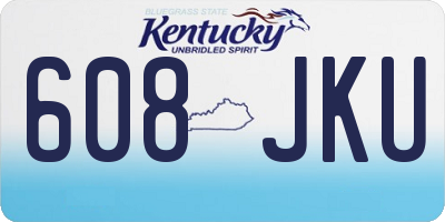 KY license plate 608JKU