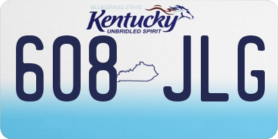 KY license plate 608JLG