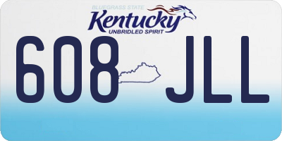 KY license plate 608JLL