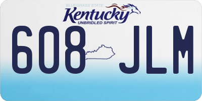 KY license plate 608JLM