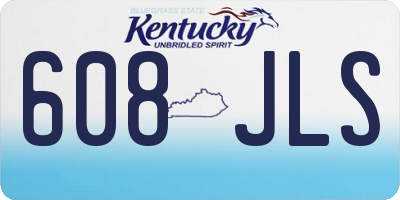 KY license plate 608JLS