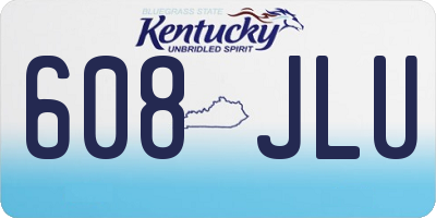 KY license plate 608JLU