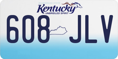 KY license plate 608JLV