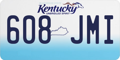 KY license plate 608JMI
