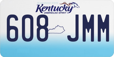 KY license plate 608JMM