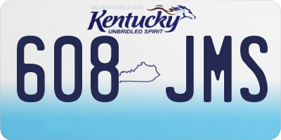 KY license plate 608JMS