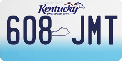 KY license plate 608JMT