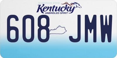 KY license plate 608JMW