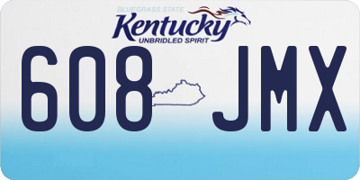 KY license plate 608JMX