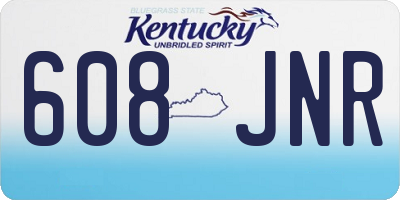 KY license plate 608JNR