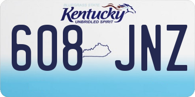 KY license plate 608JNZ