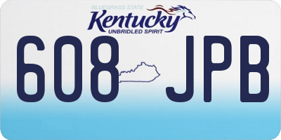 KY license plate 608JPB