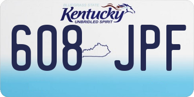 KY license plate 608JPF