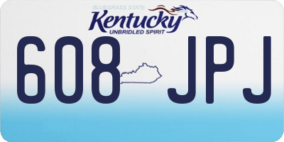 KY license plate 608JPJ