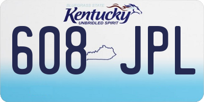 KY license plate 608JPL