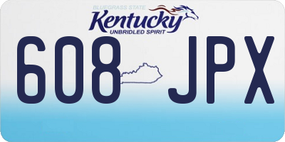 KY license plate 608JPX