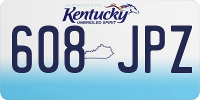 KY license plate 608JPZ