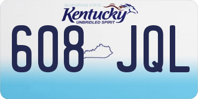 KY license plate 608JQL