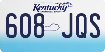 KY license plate 608JQS
