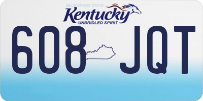 KY license plate 608JQT
