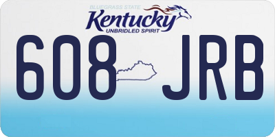 KY license plate 608JRB