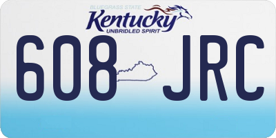 KY license plate 608JRC