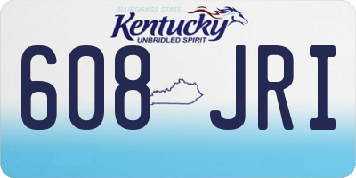 KY license plate 608JRI