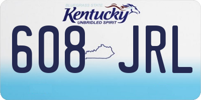 KY license plate 608JRL