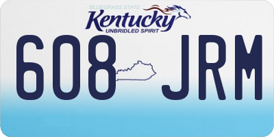 KY license plate 608JRM