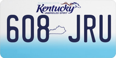 KY license plate 608JRU