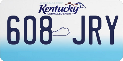 KY license plate 608JRY