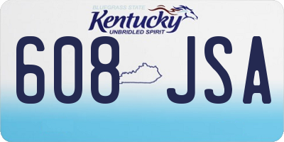 KY license plate 608JSA