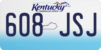 KY license plate 608JSJ