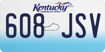 KY license plate 608JSV